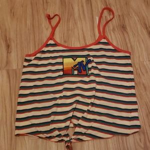 Cute 90s look MTV striped tank